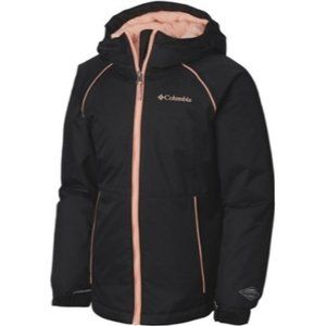 Columbia Kids Black Jacket with Pink Trim